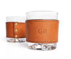 Leather Wrapped Bourbon Glass